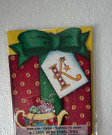 Mary Engelbreit Initial K Christmas Notecards 6-Pack - Image 1