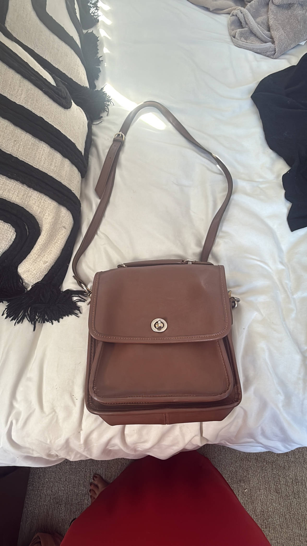 Coach Classic Leather Shoulder Bag