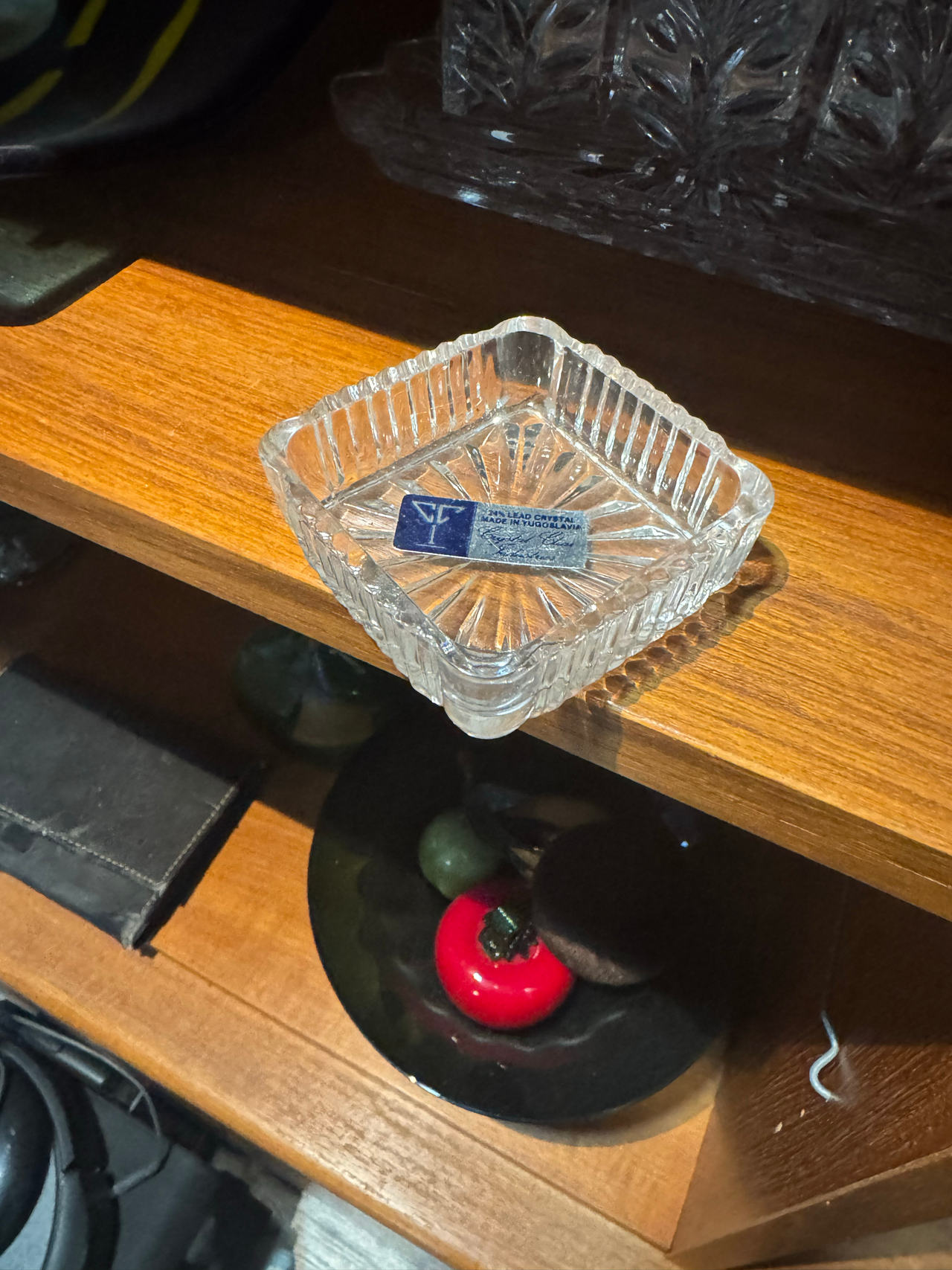 SFS Yugoslavia 24% Lead Crystal Square Ashtray