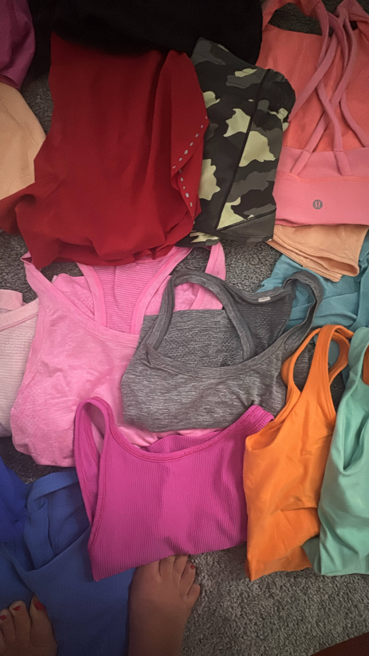 Women's Athletic Sports Bras and Tops Assortment