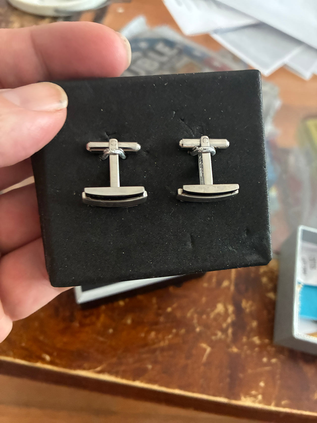 Omega Stainless Steel Cufflinks