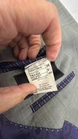 Ted Baker Light Gray Sport Coat with Purple Lining - Image 6