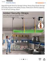 Kayak Hoist 2-Pack Garage Storage Canoe Lift - Image 2