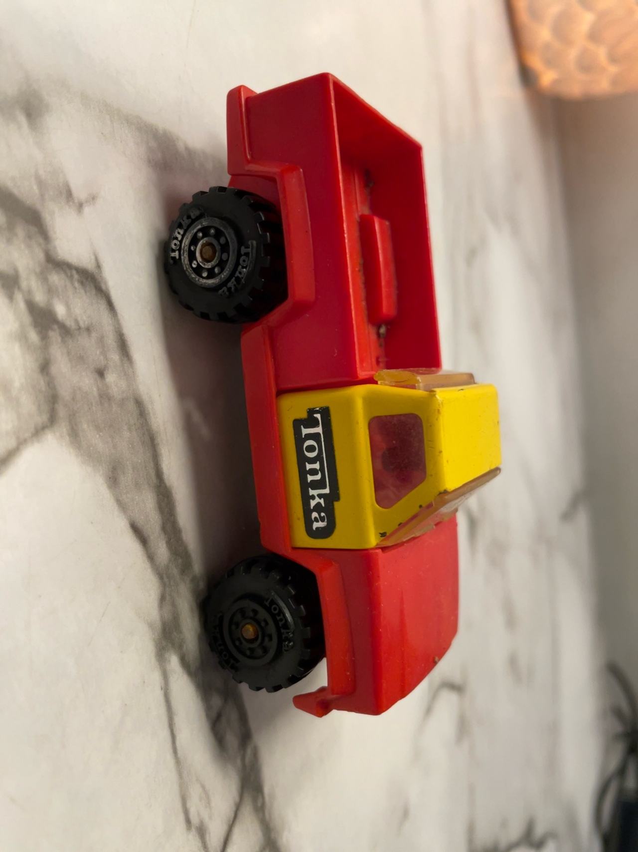 Tonka Vintage 4" Red & Yellow Pickup Truck