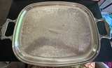 Vintage Ornate Silver Plated Serving Tray - Image 1