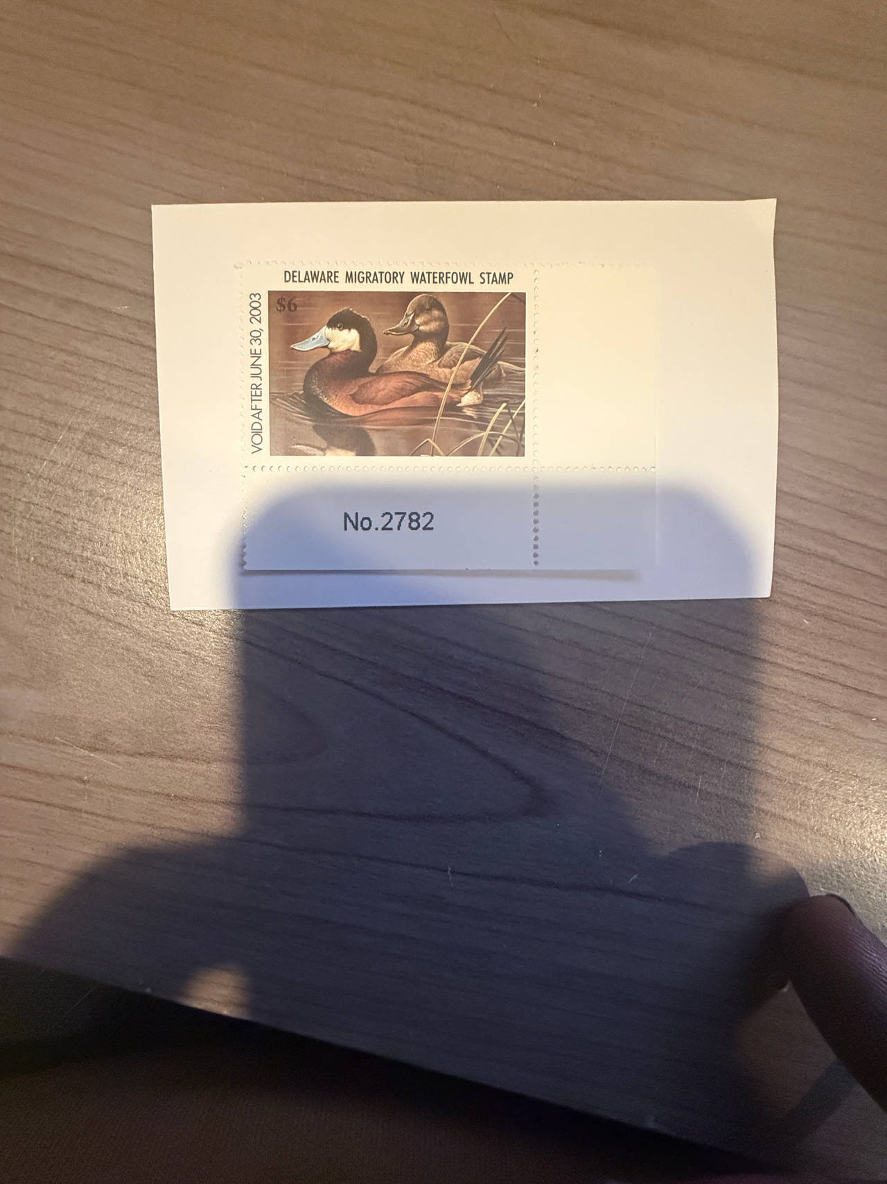 2002-2003 Delaware Migratory Waterfowl Stamp No. 2782 mint