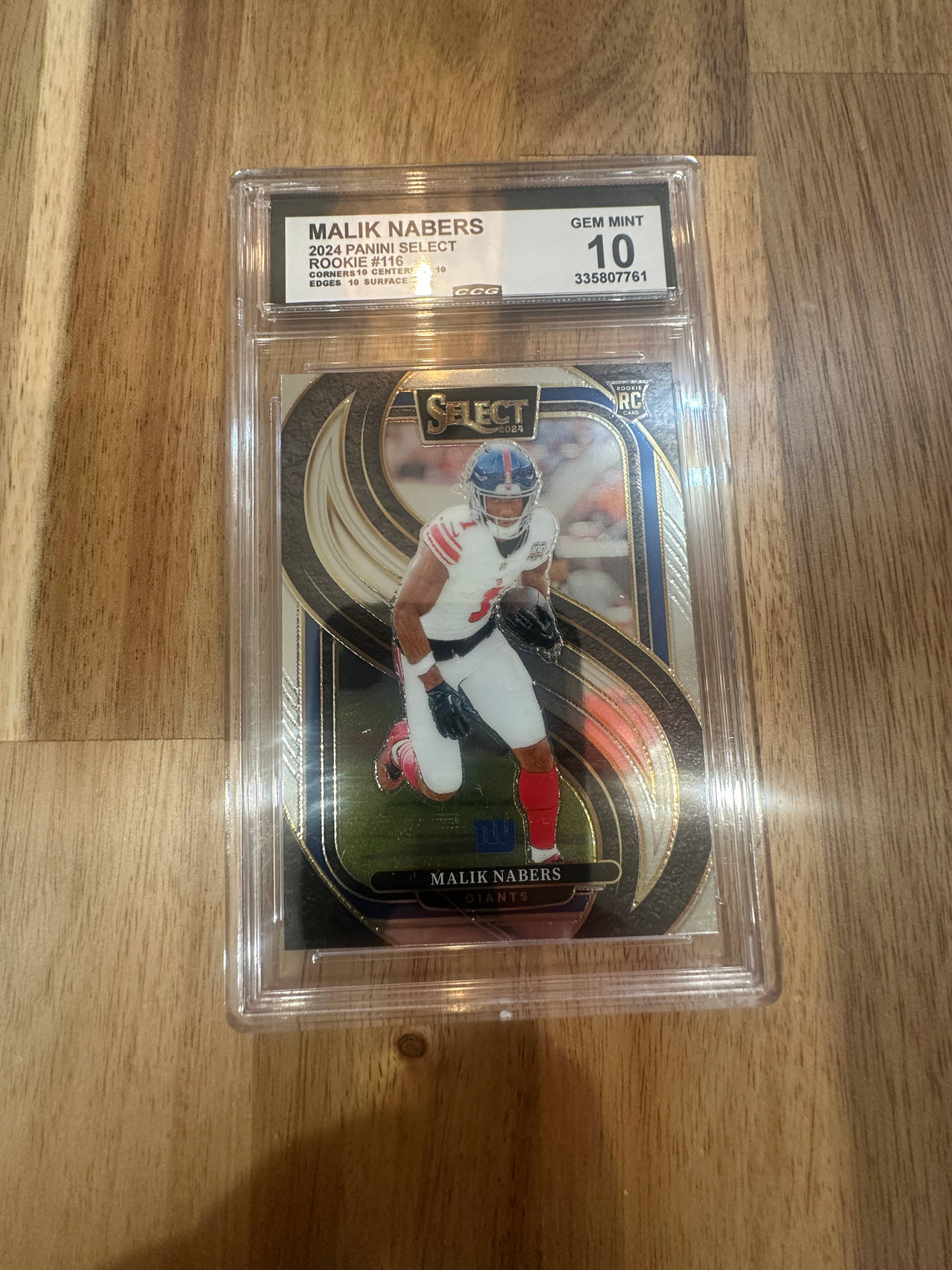 2024 Panini Select Malik Nabers Rookie Card #116 CCG 10
