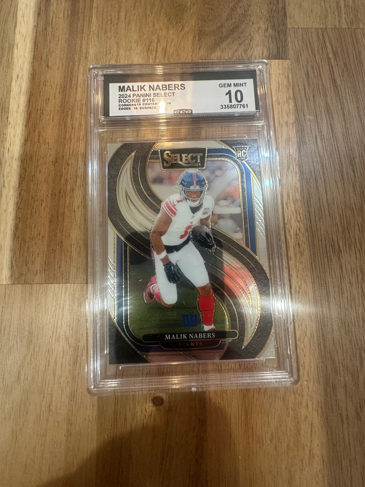2024 Panini Select Malik Nabers Rookie Card #116 CCG 10
