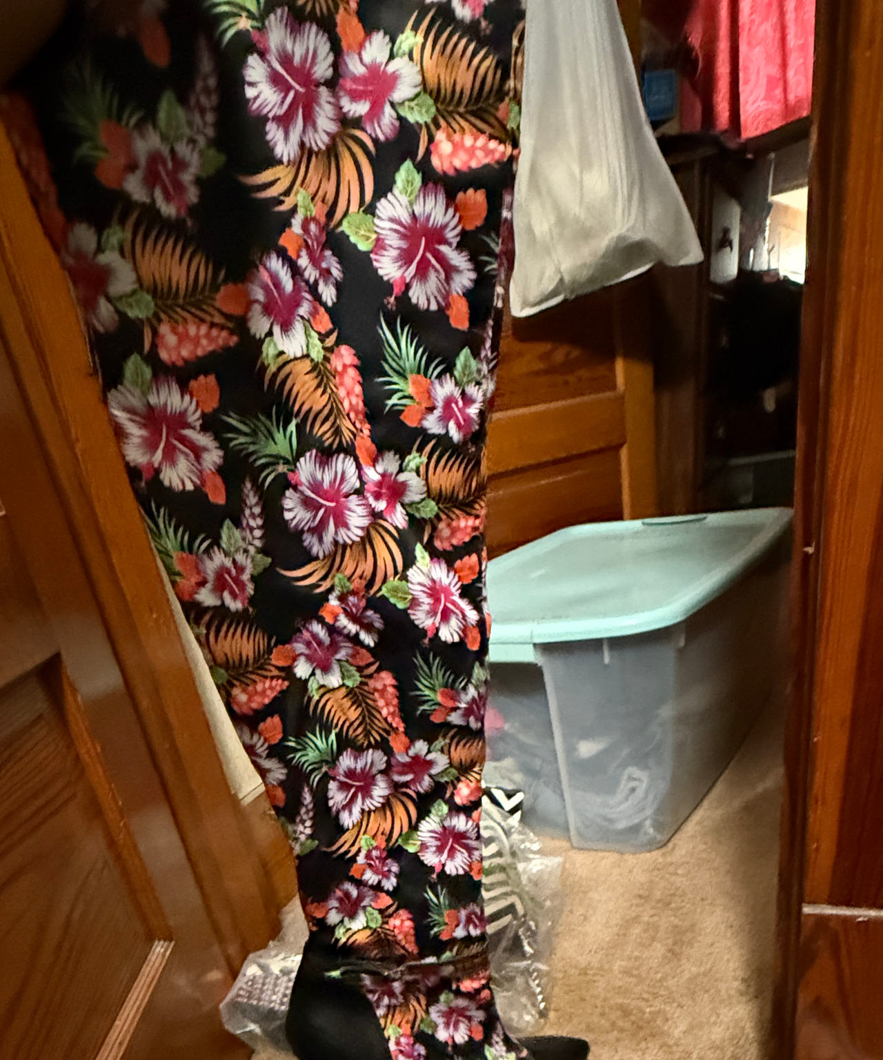 Floral Tropical Over-The-Knee Boots