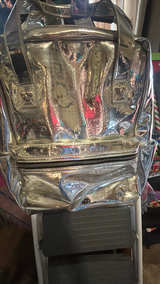 Disney Mickey Mouse Silver Metallic Backpack - Image 4