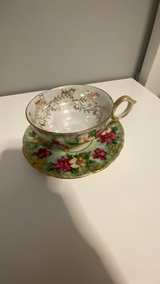 Vintage Footed Floral Teacup and Saucer Set - Image 3