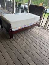 Twin Size Wooden Sleigh Bed with Mattress - Image 2