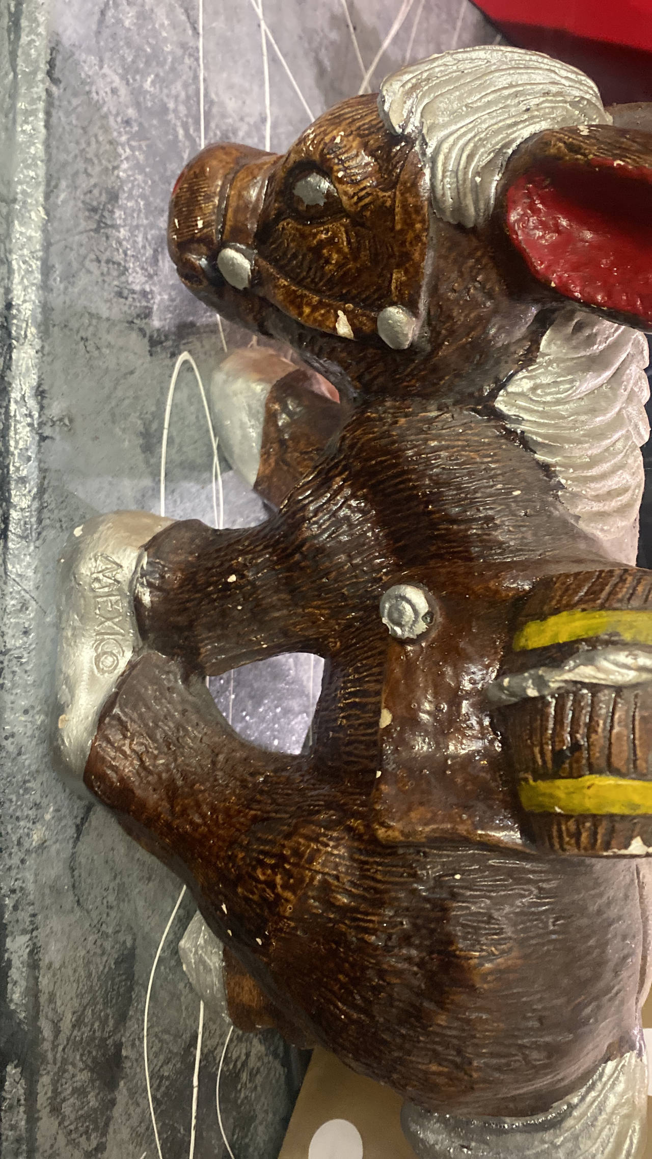 Vintage Mexican Ceramic Donkey Figurine