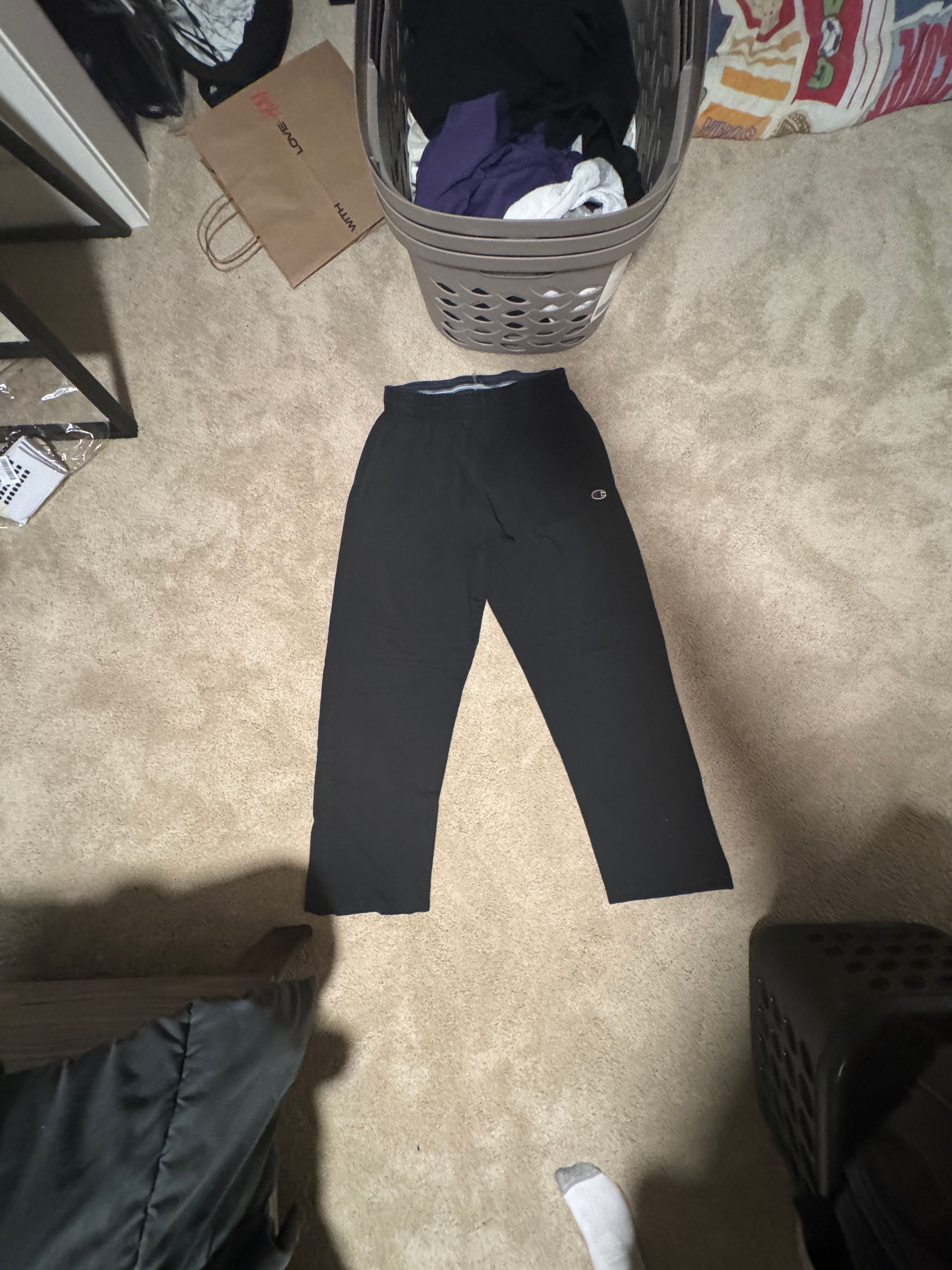 Champion Powerblend Fleece Open Bottom Sweatpants - Image 2