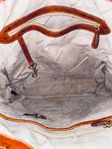 Dooney & Bourke Ostrich Leather Tote Bag Brown - Image 4