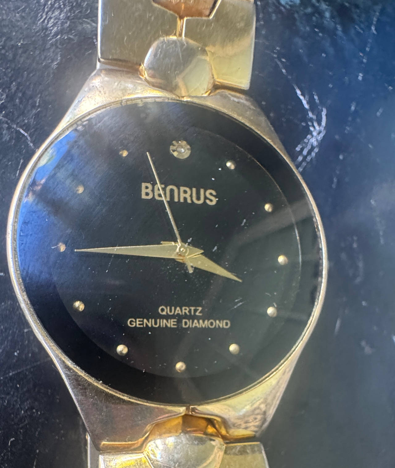 Benrus Quartz Genuine Diamond Watch