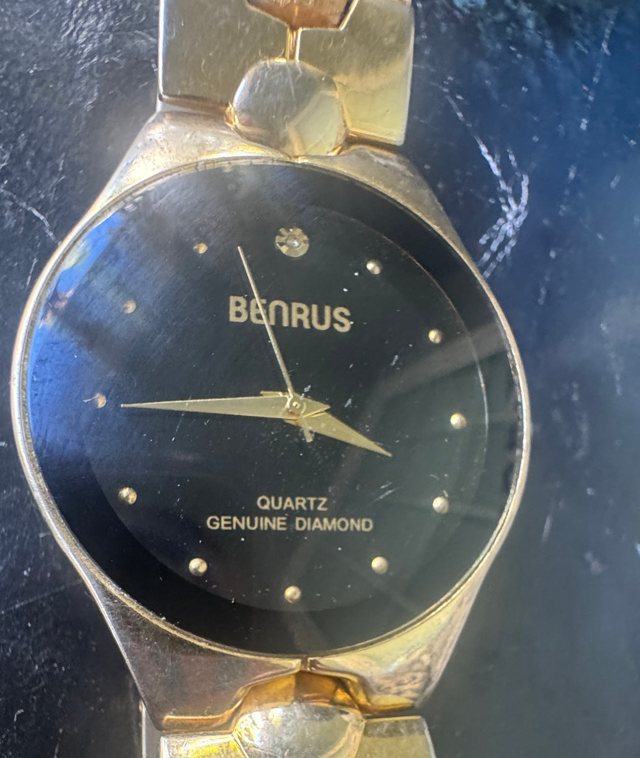 Benrus Quartz Genuine Diamond Watch