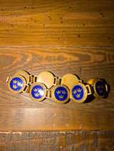 Vintage Swedish Three Crowns Enamel Link Bracelet - Image 2