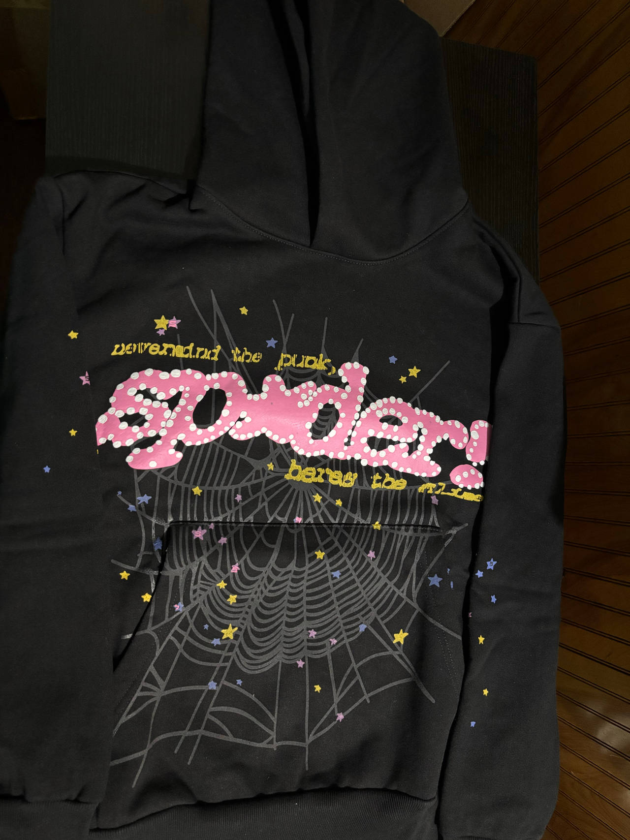 Sp5der OG Web Hoodie Black