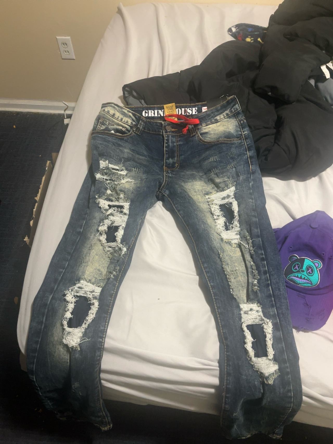 Grindhouse Men's Distressed Denim Jeans