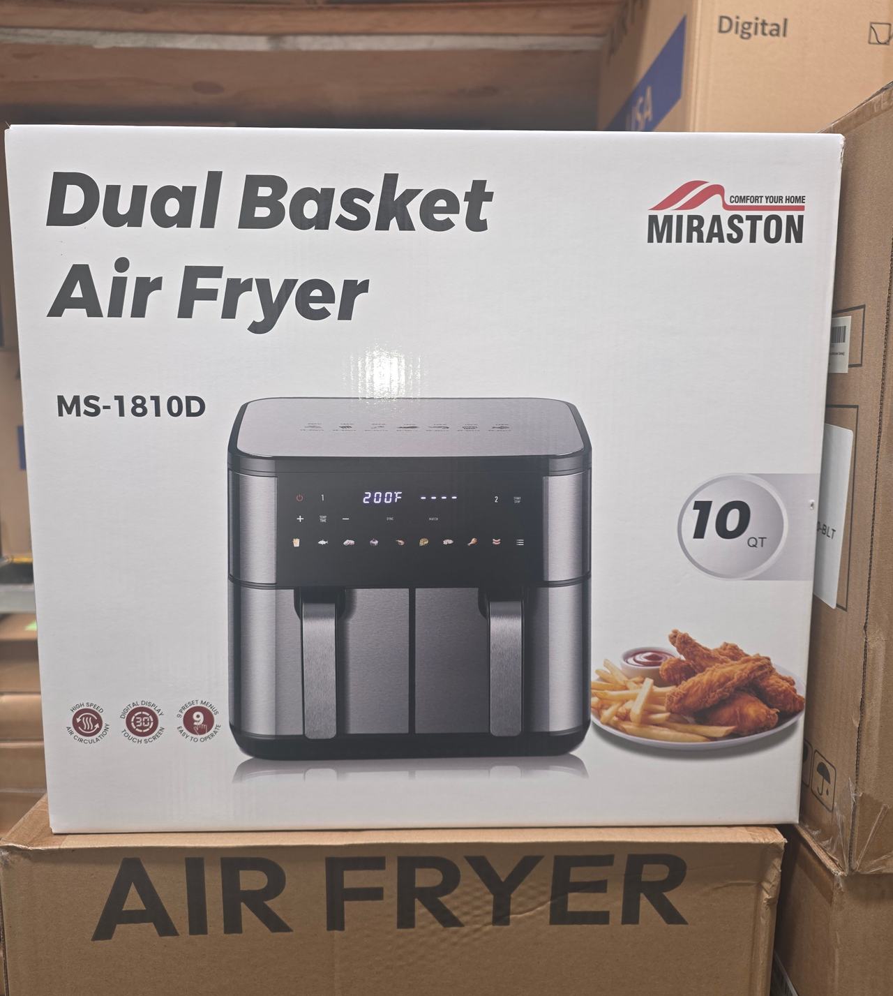 Miraston MS-1810D 10QT Dual Basket Air Fryer
