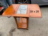 Vintage Oak Drop Leaf Side Table - Image 1