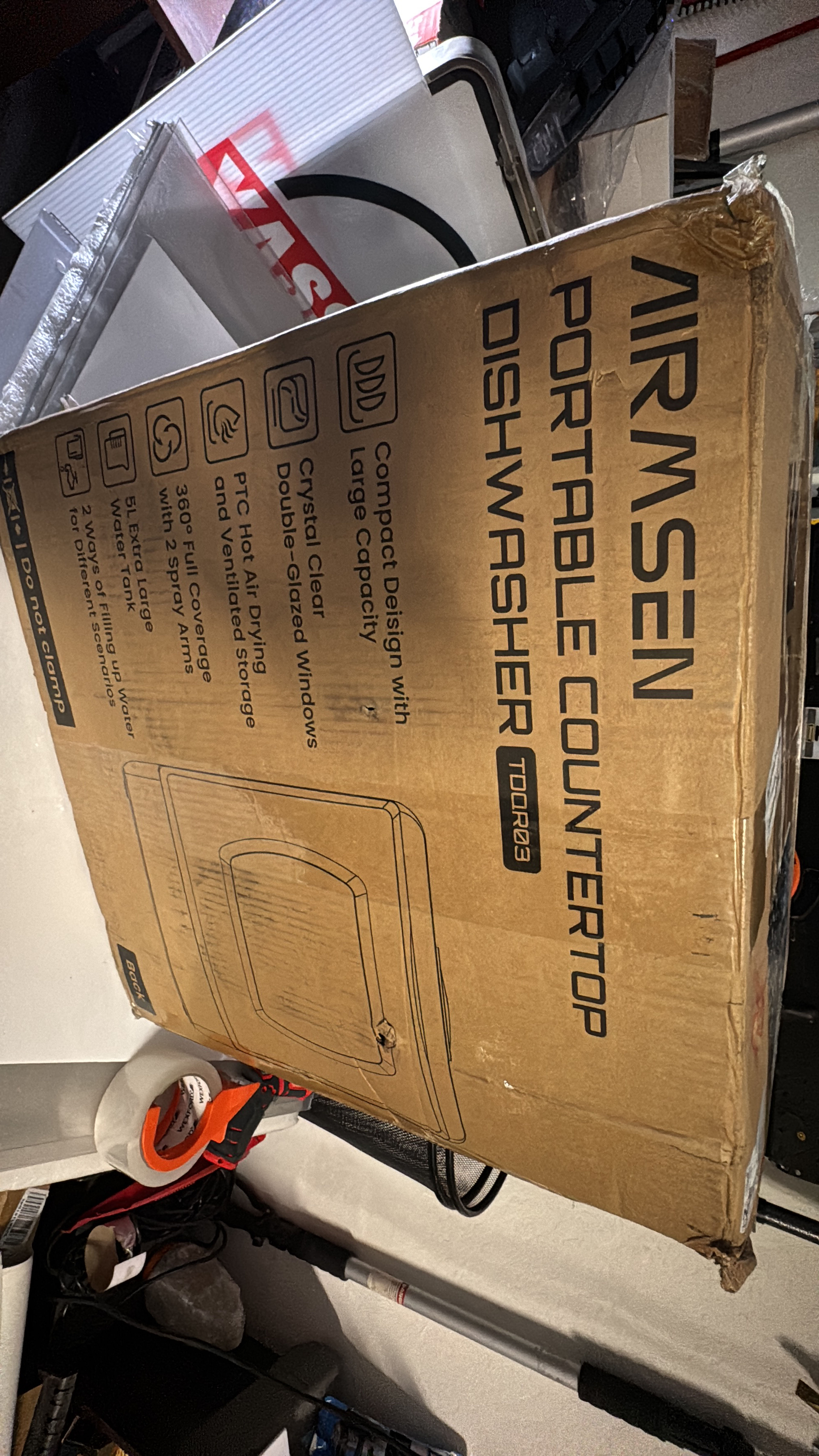 AIRMSEN AE-TDQR03 Portable Countertop Dishwasher