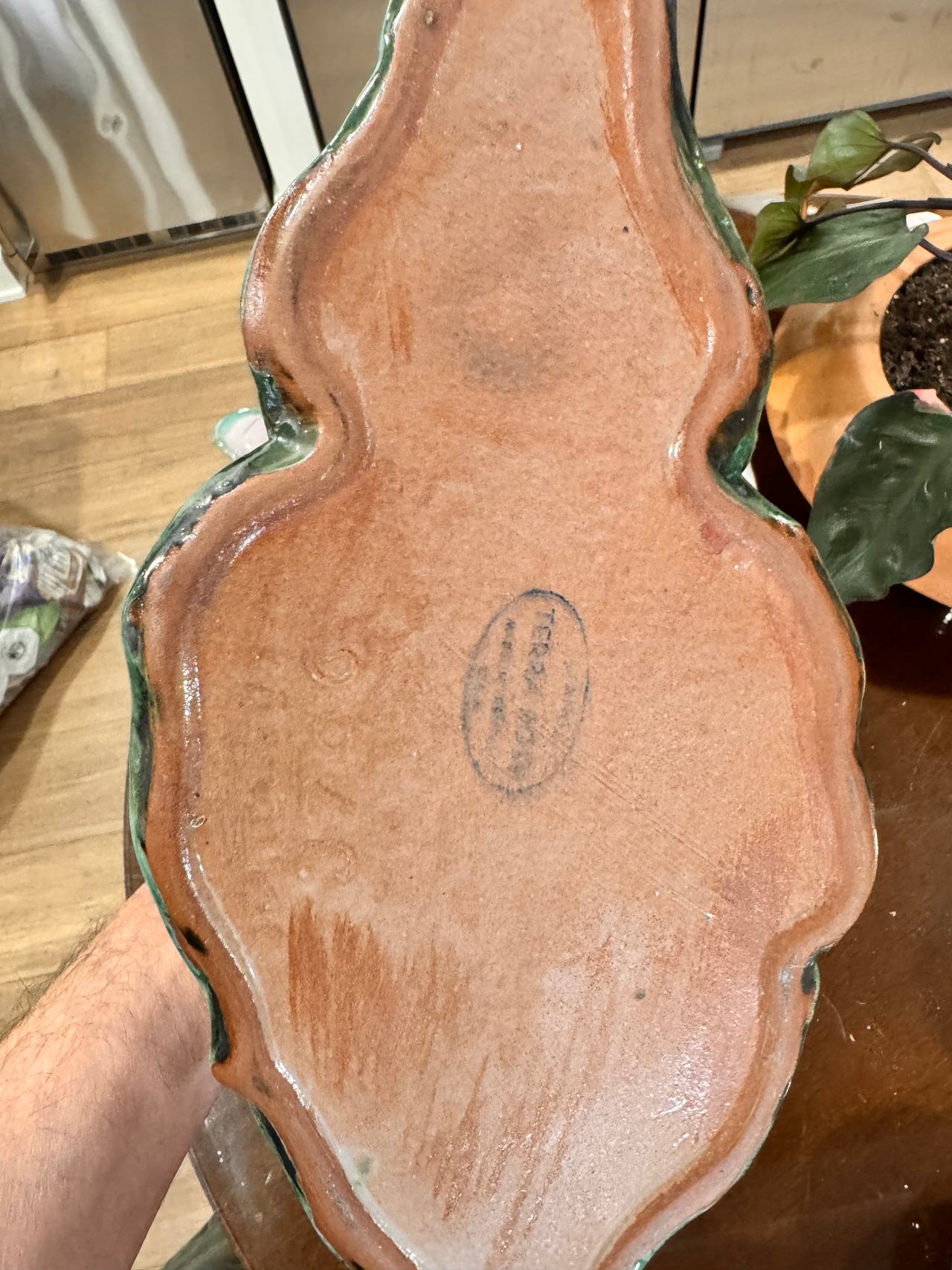 Stangl Terra Rose Vase oblong Leaf Vase #3706