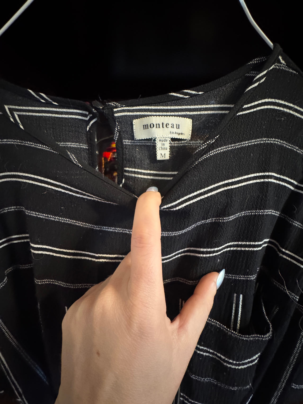 Monteau Black Striped onesies size medium 