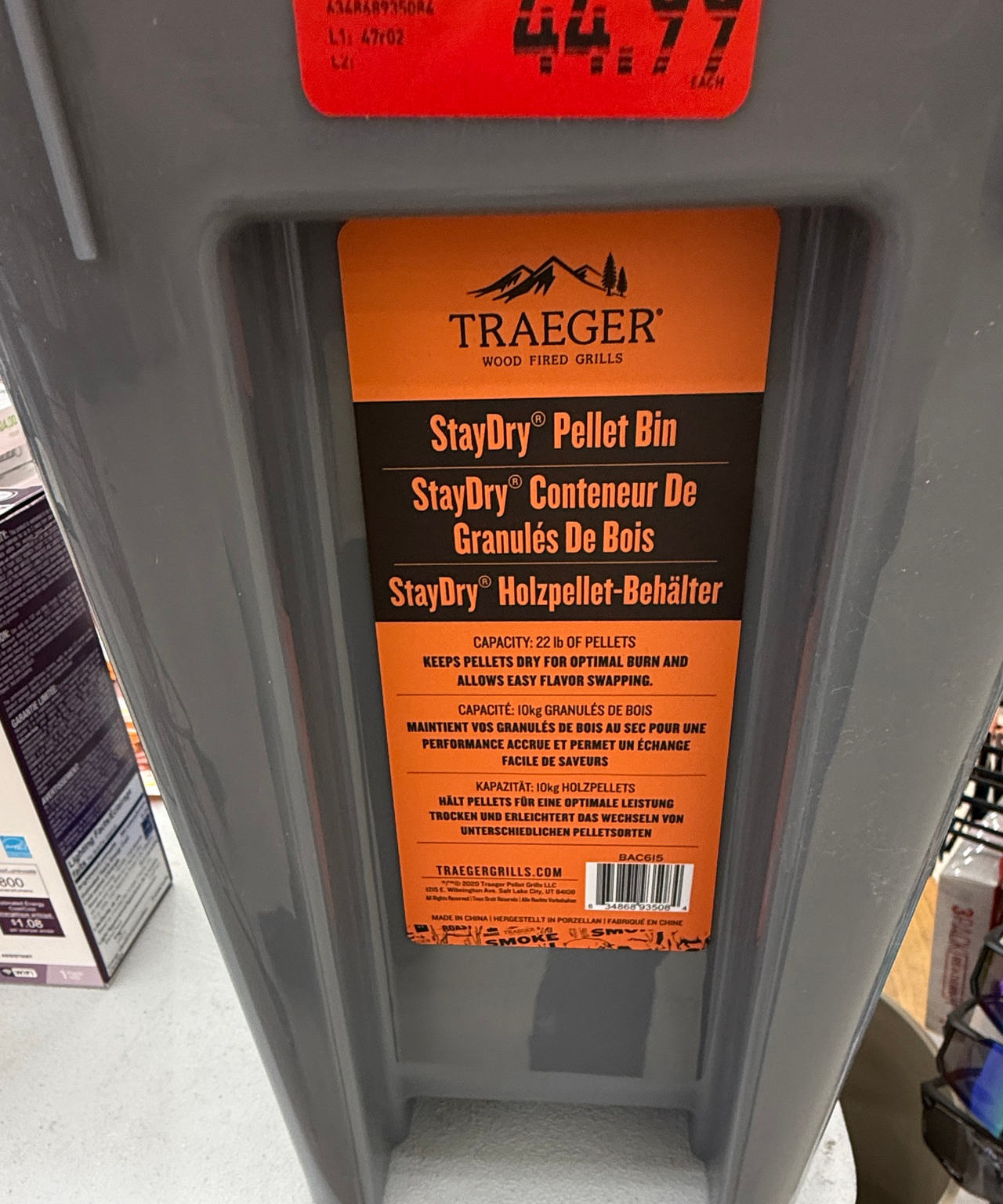 Traeger StayDry Pellet Bin