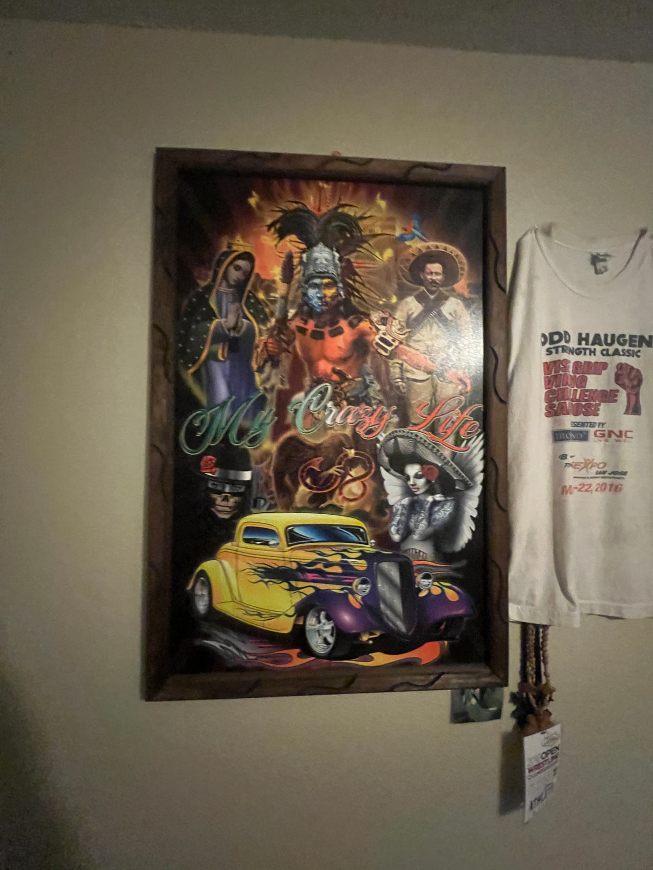 My Crazy Life Chicano Art Framed Poster