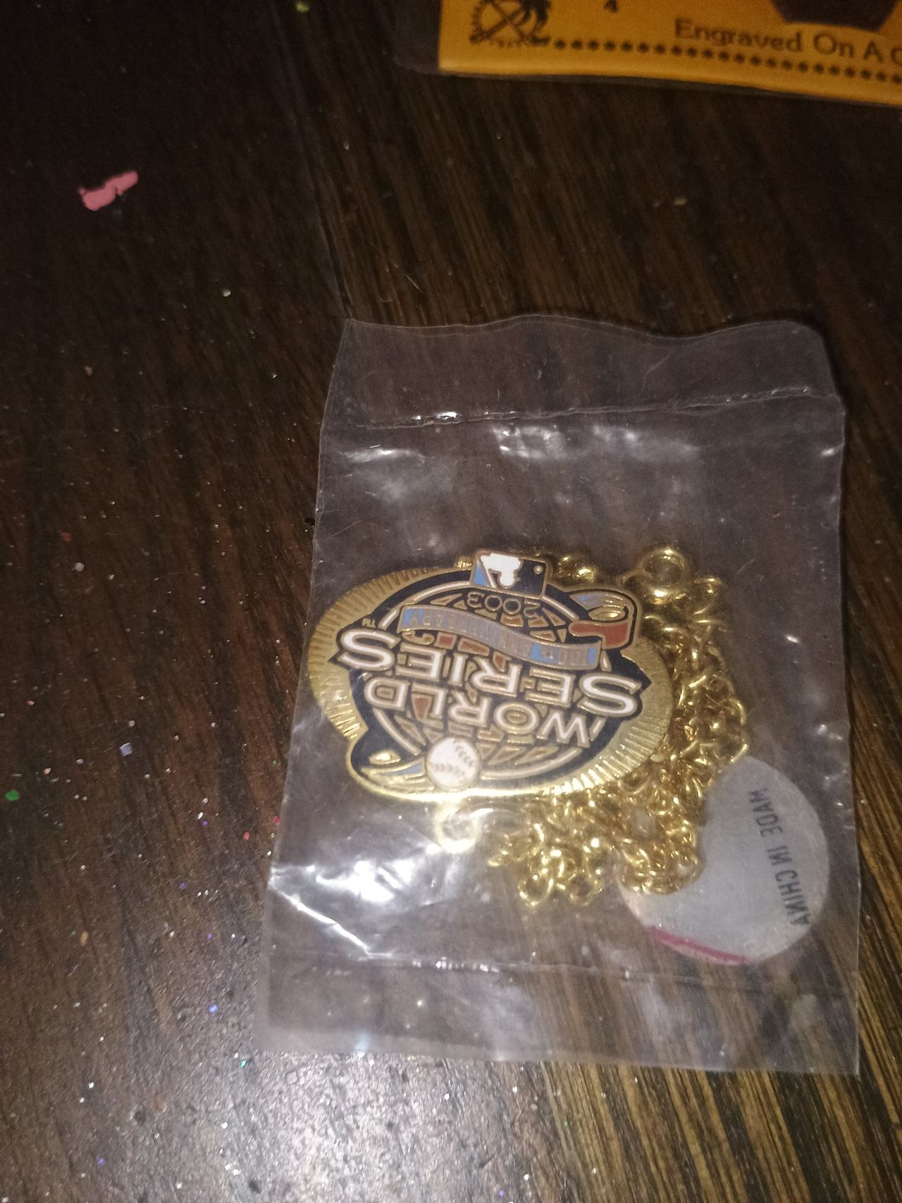 2003 MLB World Series Commemorative Pendant Necklace