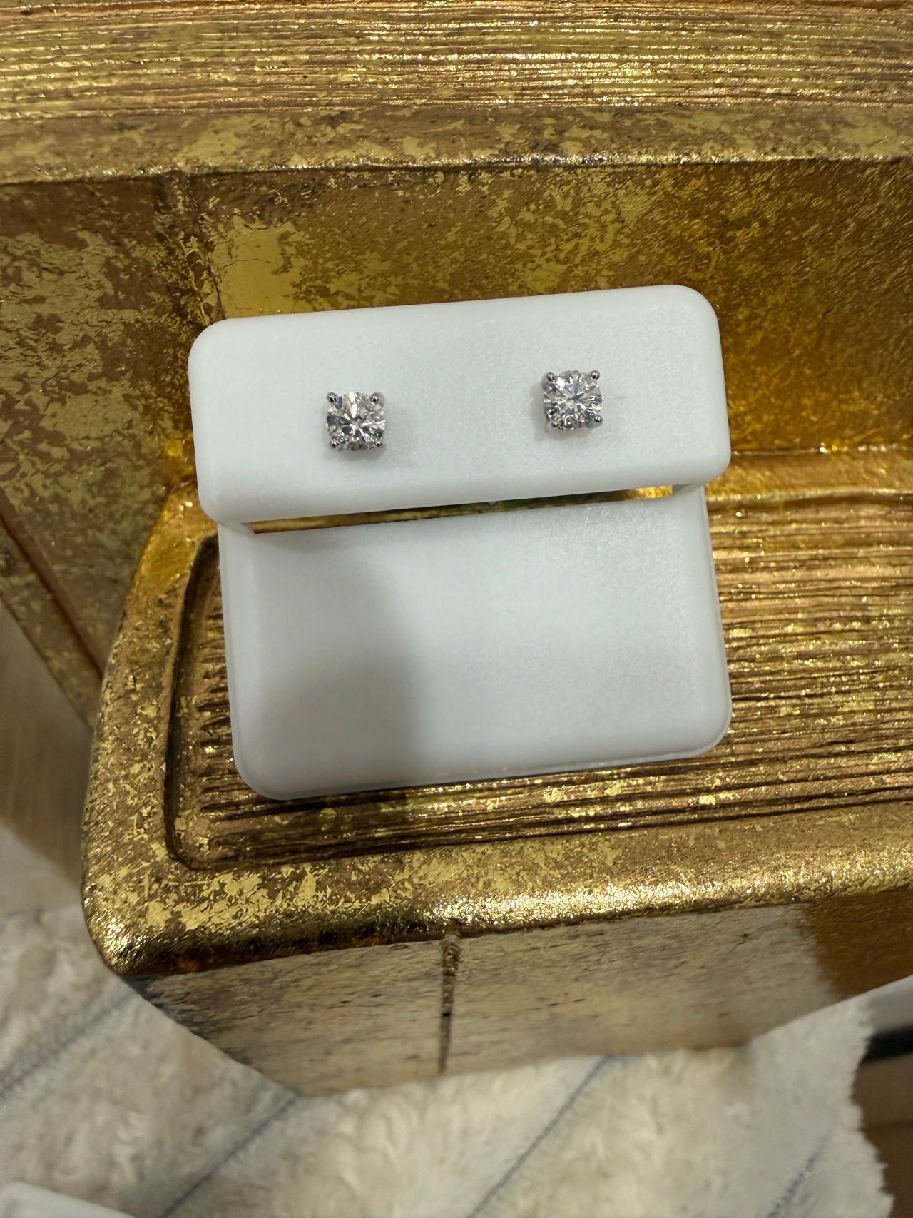 Moissanite .44 CTW SS925 4mm Earrings
