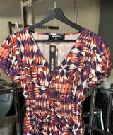 Inner Circle Geometric Print Smocked Waist Dress - Image 1