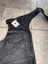 VIKING CYCLE XXL Leather Motorcycle Riding Chaps Black Large 2XL - Image 4
