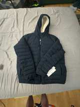 Calvin Klein Men's Sherpa Lined Hooded Puffer Jacket Navy - Image 1