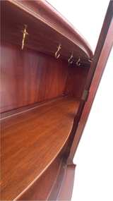 Vintage Mahogany Serpentine Front China Cabinet Hutch - Image 5