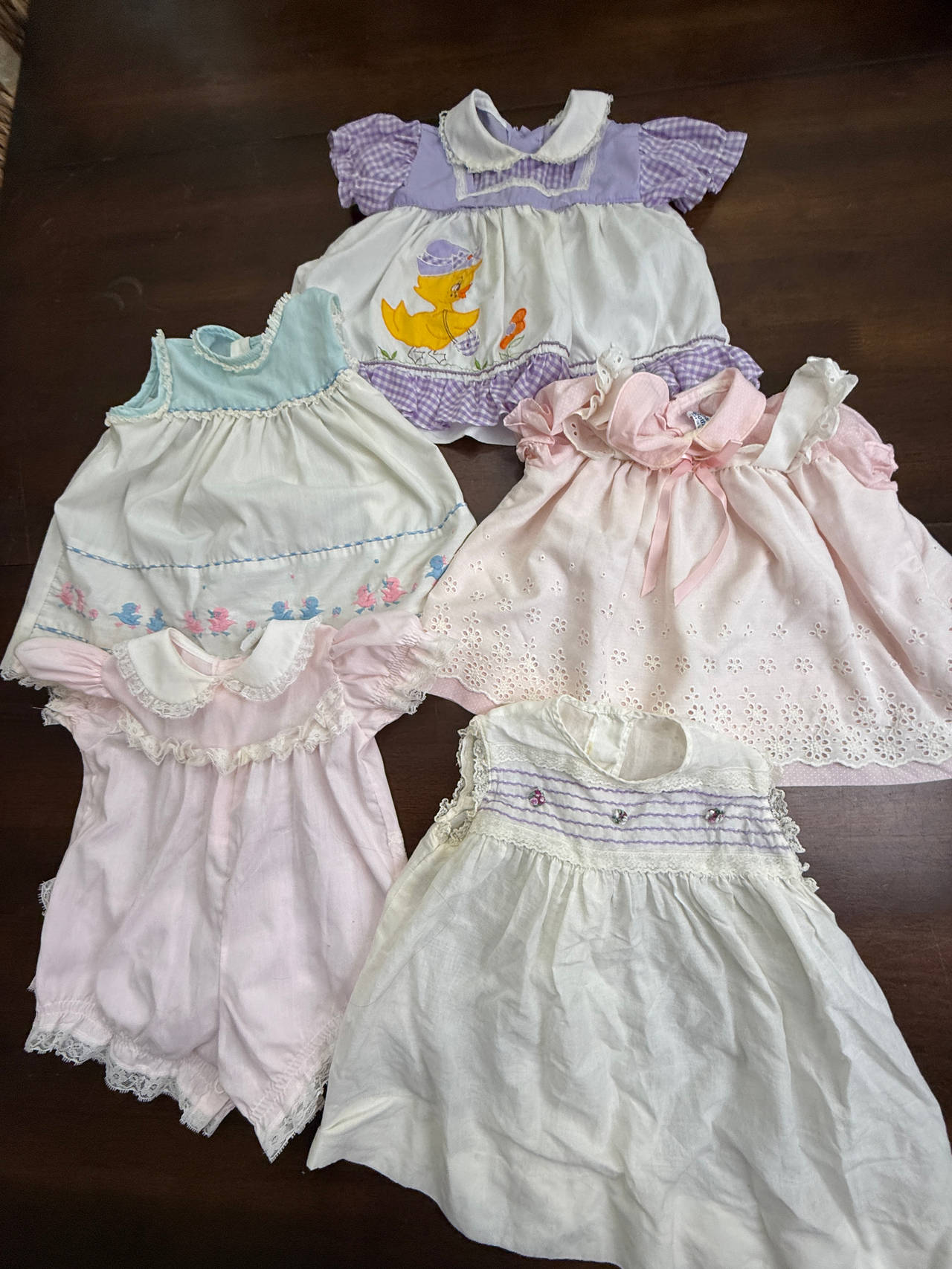Vintage Baby Girl Clothes Lot of 5
