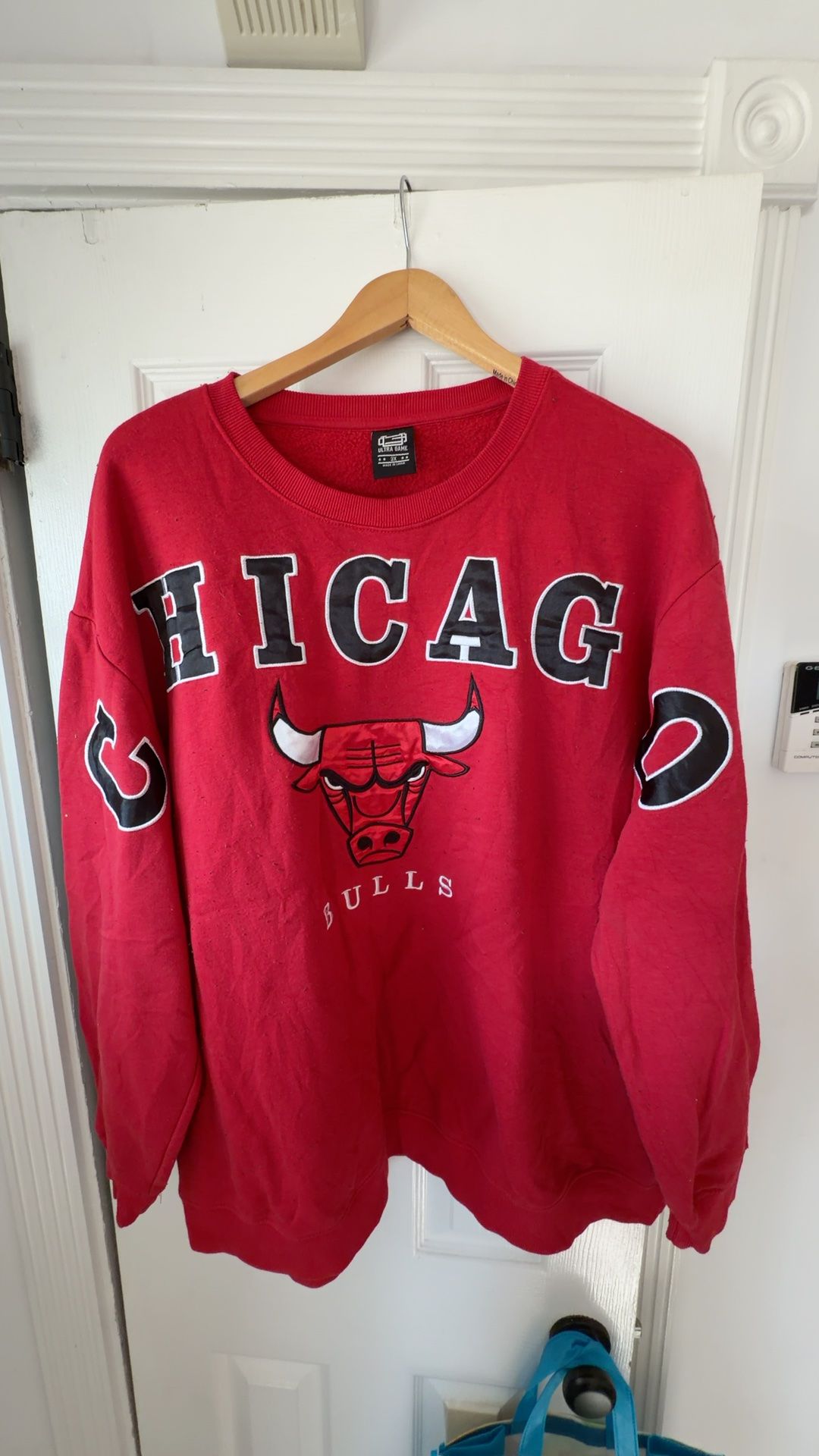 Chicago Bulls Red Crewneck Sweatshirt Ultra Game 3X