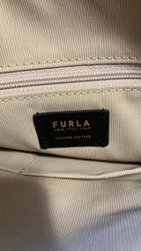 Furla Piper M Dome Leather Handbag White/Talco - Image 3