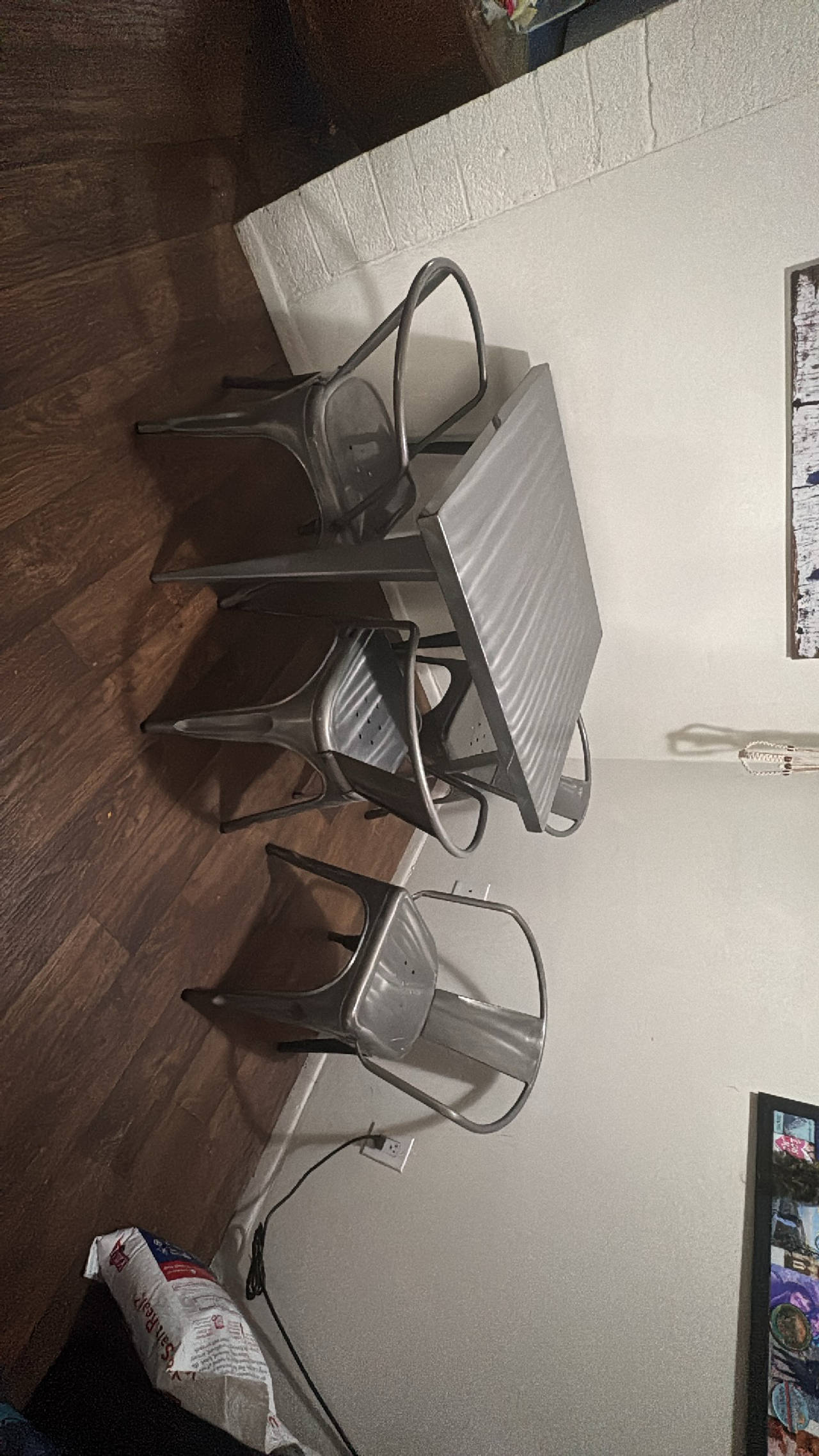 Metal Bistro Table and Chairs Set