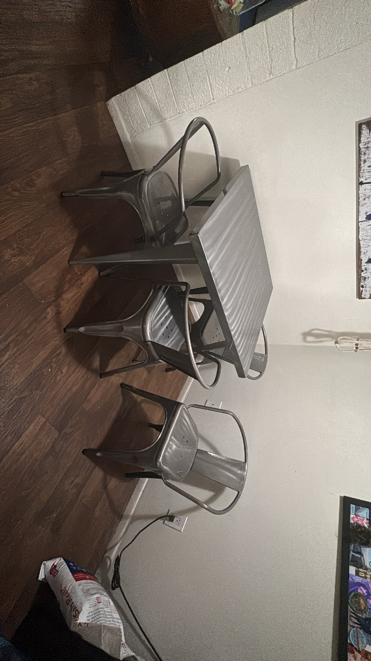 Metal Bistro Table and Chairs Set