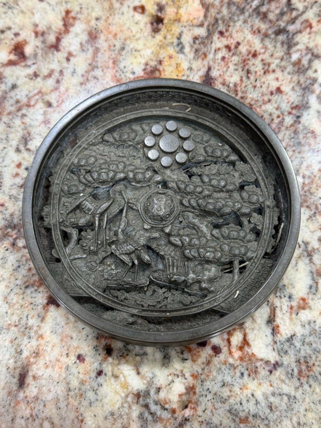 Japanese Edo Period Bronze Mirror