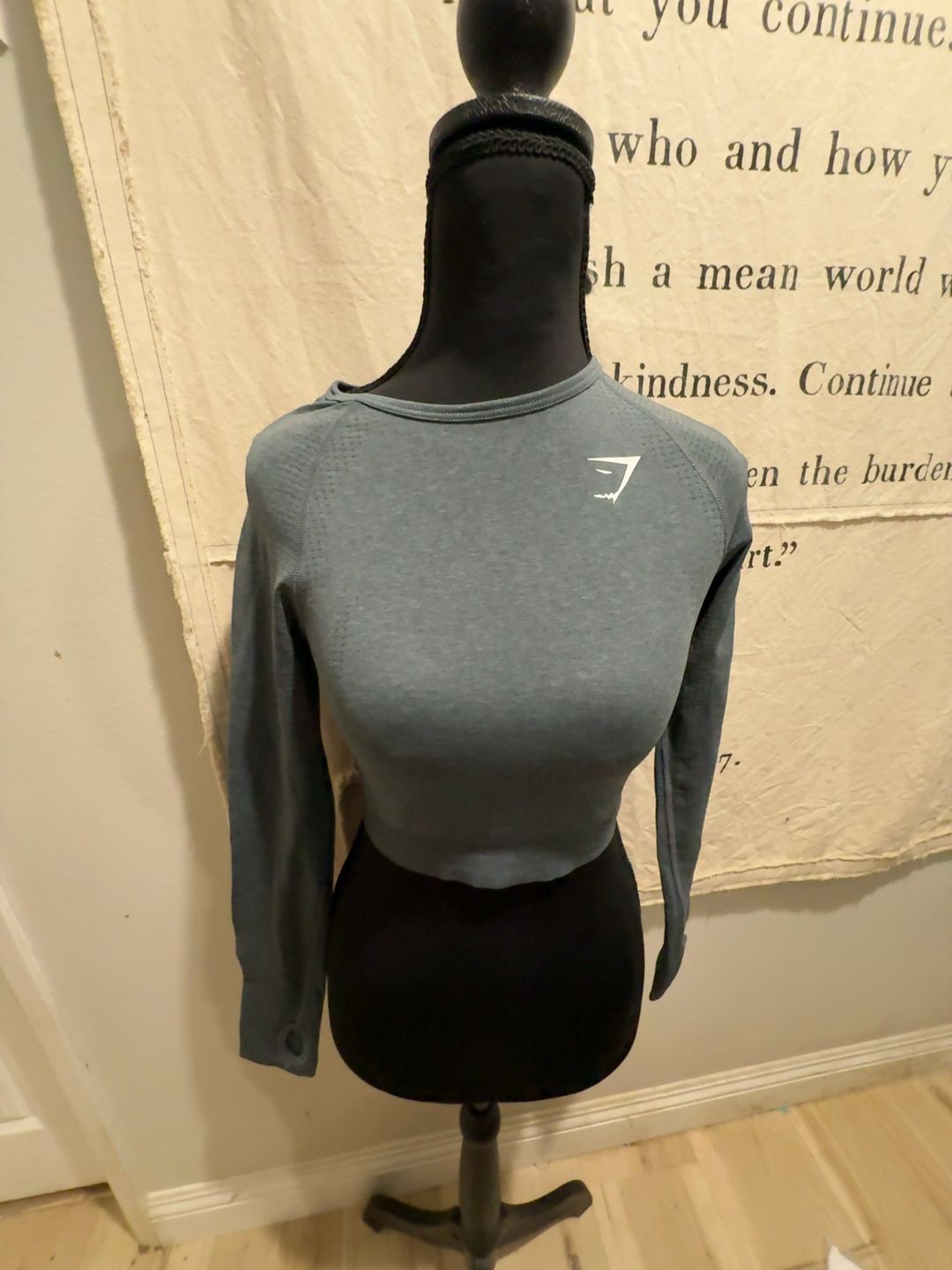 Gymshark Vital Seamless 2.0 Long Sleeve Crop Top - Gray