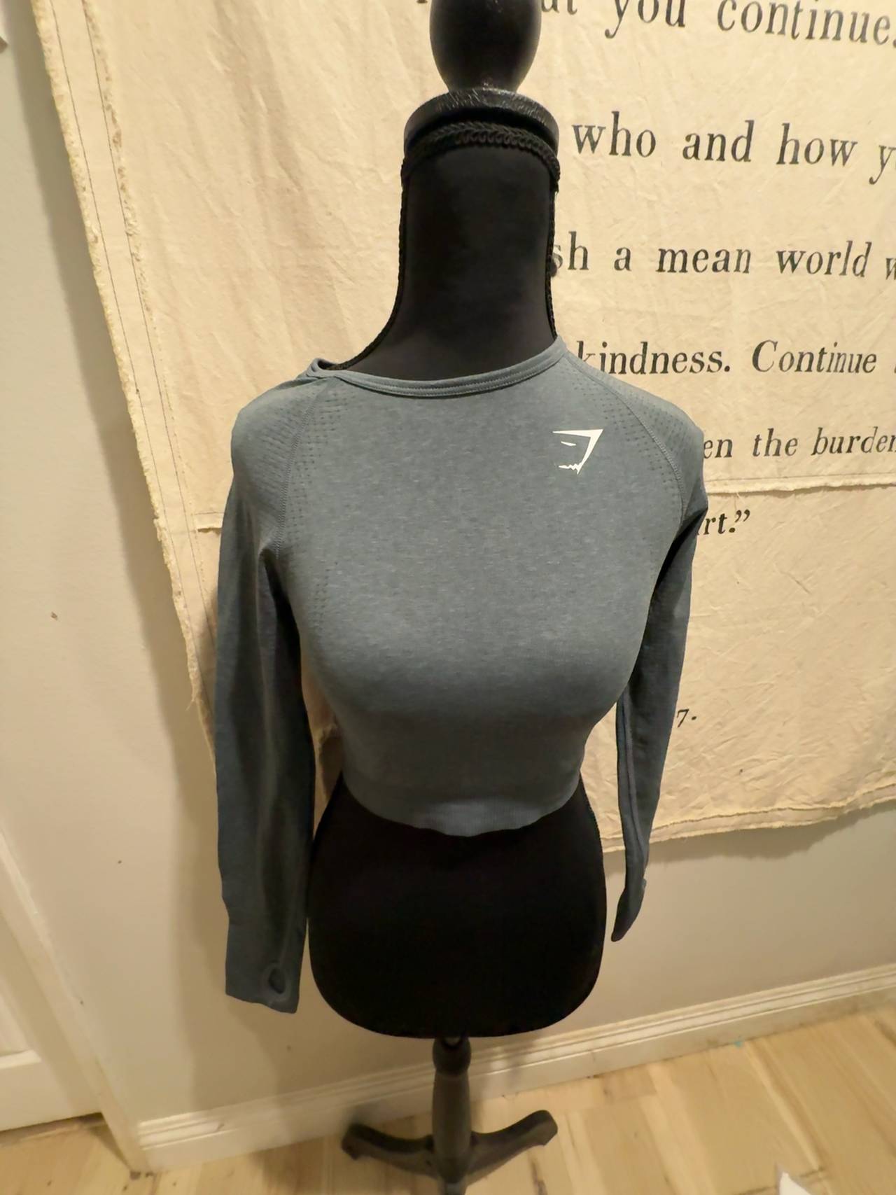 Gymshark Vital Seamless 2.0 Long Sleeve Crop Top - Gray