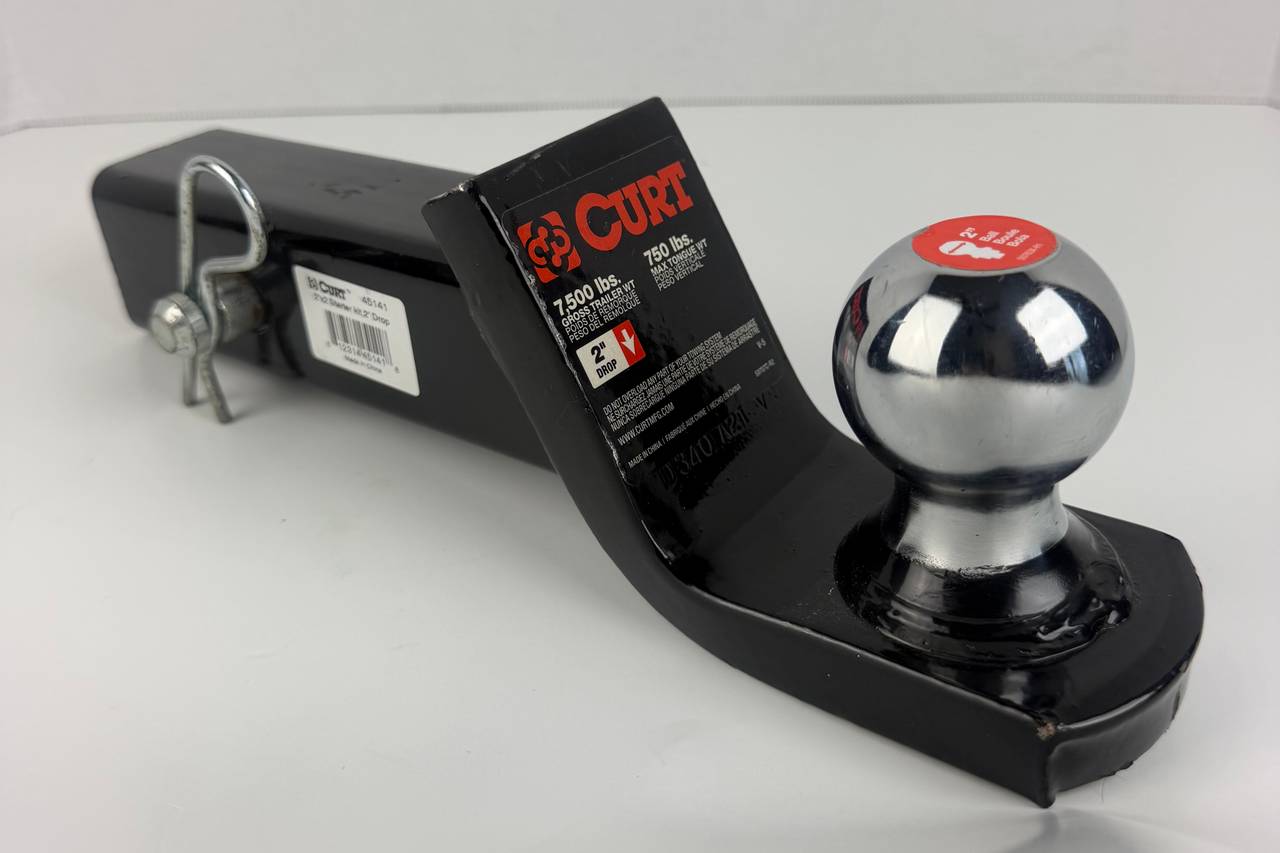 CURT 2” Trailer Hitch Ball Mount w/ Ball & Pin – 7500 lb Capacity