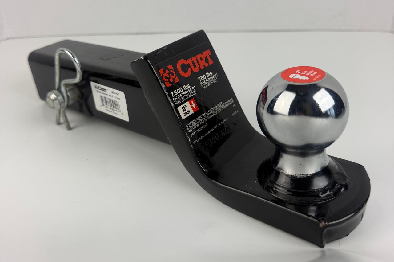 CURT 2” Trailer Hitch Ball Mount w/ Ball & Pin – 7500 lb Capacity