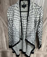 Small Black and white Ombré Romeo & Juliet Couture Textured Knit Cardigan - Image 1