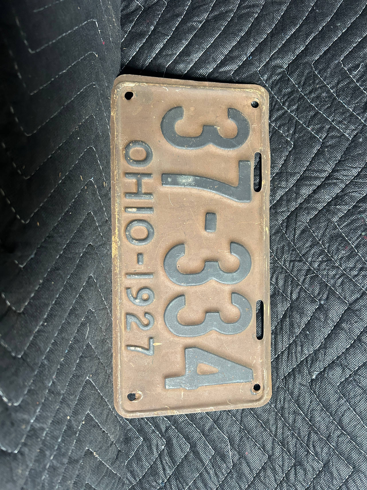 1927 Ohio License Plate
