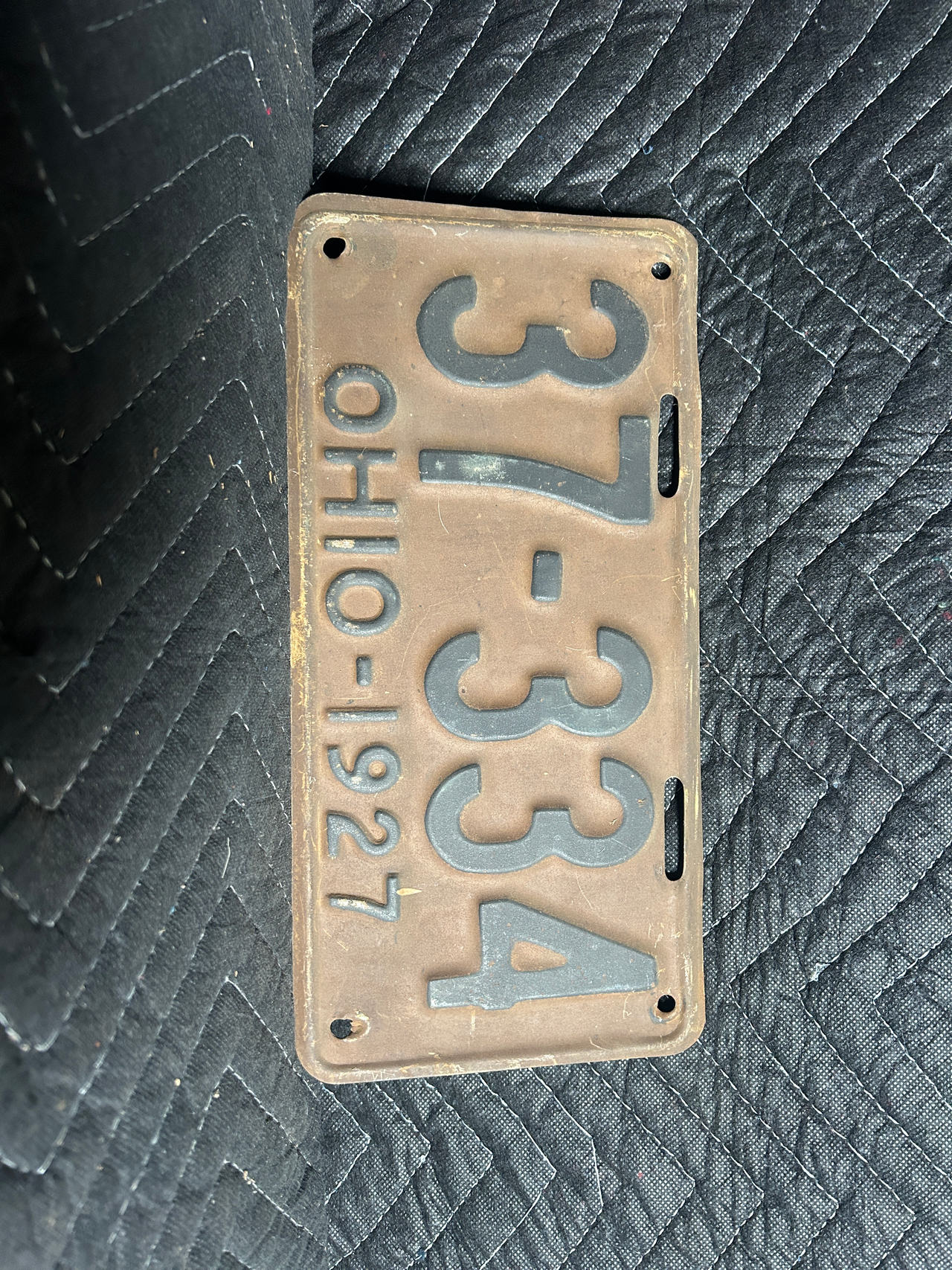 1927 Ohio License Plate